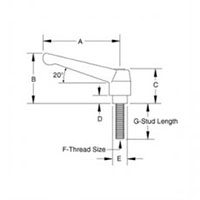 <!-Classic Style Metric Zinc Adjustable Handles with Stainless Steel Stud Insert - 2->