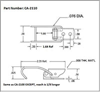 <!-CA-2110 Draw Latches with Hooked Loop Bail - 2->