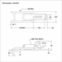 <!-CA-2273 Lockable Draw Latches with Long Hook Bail - 2->