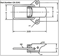 <!-CA-2141 Draw Latches with Straight Loop Bail - 2->