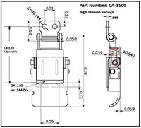 <!-CA-3508 Draw Latches with Compression Springs Line Drawing->