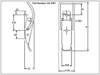 <!-CA-2401 Over Center Draw Latches with Curved Loop Bail - 2->