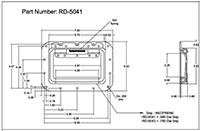 <!-RD-5041 Recessed Folding Pull Handles with Neoprene Grip - 2->