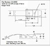 <!-CA-4205X Over-Center Draw Latches Curved Hook Line Drawing->