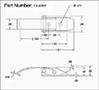 <!-CA-4220X Over-Center Draw Latches with Long Hook Line Drawing->