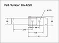 <!-CA-4220 Over-Center Draw Latches with long hook Line Drawing->