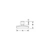 <!-Imperial Tapped Polymer Leveling Pads Line Drawing->
