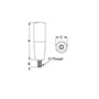 <!-Phenolic Stainless Steel Revolving Handles with Stainless Steel Spindle Line Drawing->
