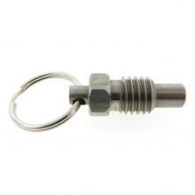Stubby Pull Ring Indexing Plunger - Non Locking Nose without Nylon Patch