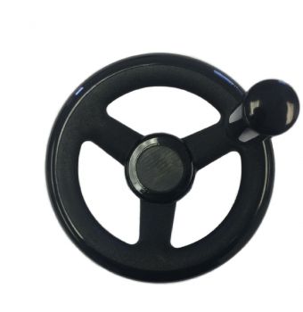 Plastic Three Spoke Offset Handwheel with Revolving Handle