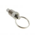 Stubby Pull Ring Indexing Plunger - Non Locking Nose without Nylon Patch